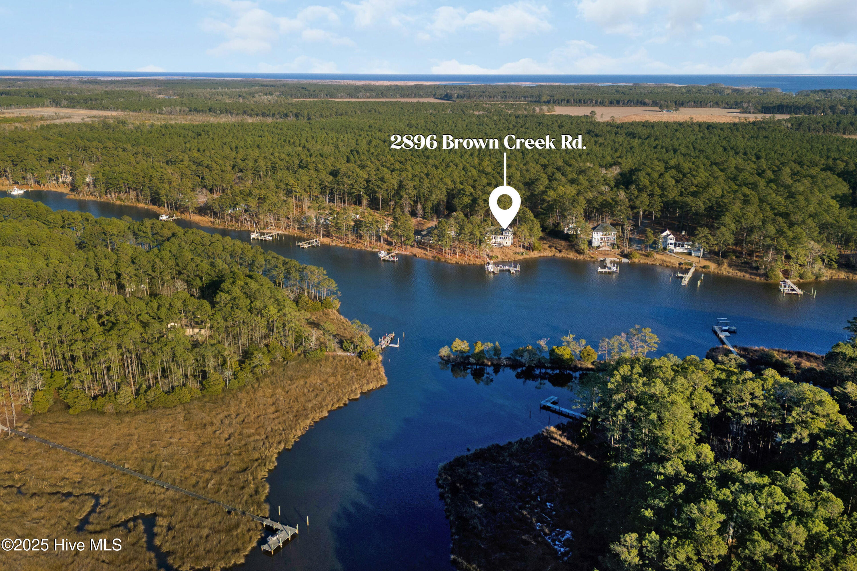 2896 Brown Creek Road Merritt, NC 28556 - Photo 56 of 59 Aerial View / Waterview