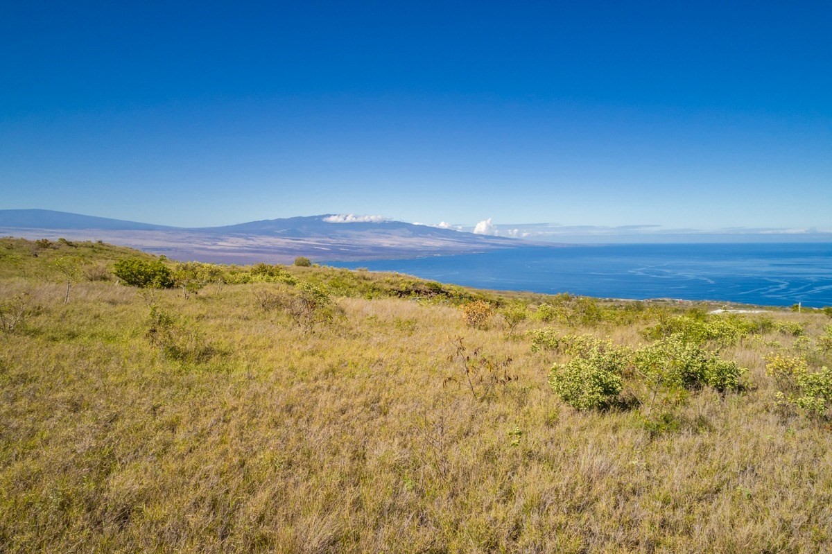 Parcel 381 in Kohala Ranch Meadows offers panoramic views of both ocean and mountains, including the summits of Mauna Loa and Kona's Hualalai mountain to the south