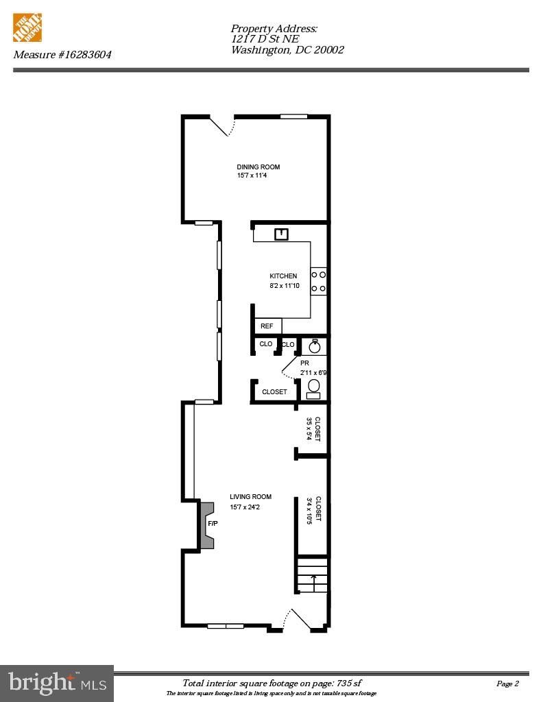 1217 D Street Northeast Washington, DC 20002 - Photo 40 of 40 Floor Plan - Upper Level