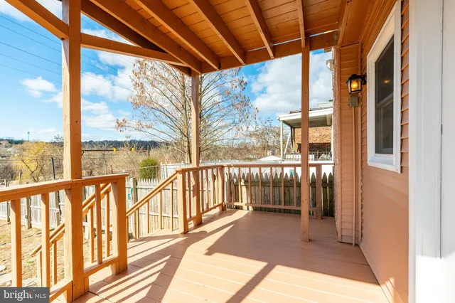 a view of city from a balcony