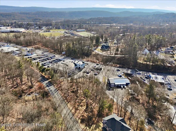an aerial view of multiple house