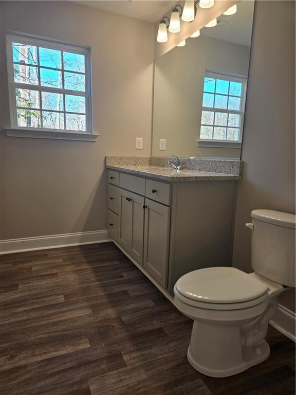 2970 Cannon Bridge Road Demorest, GA 30535 - Photo 28 of 36 a bathroom with a granite countertop toilet sink and mirror