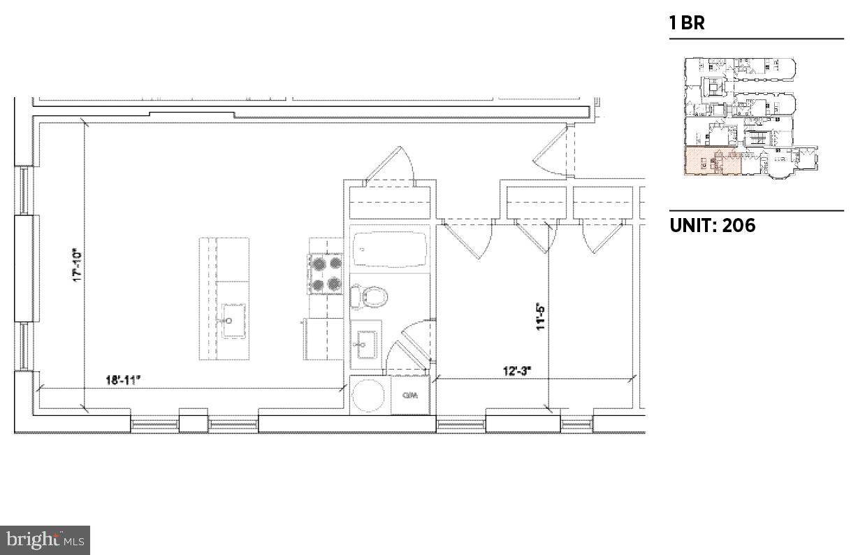 1201 North Charles Street, Unit 2BR Baltimore, MD 21201 - Photo 18 of 19 a picture of a room with a cabinet