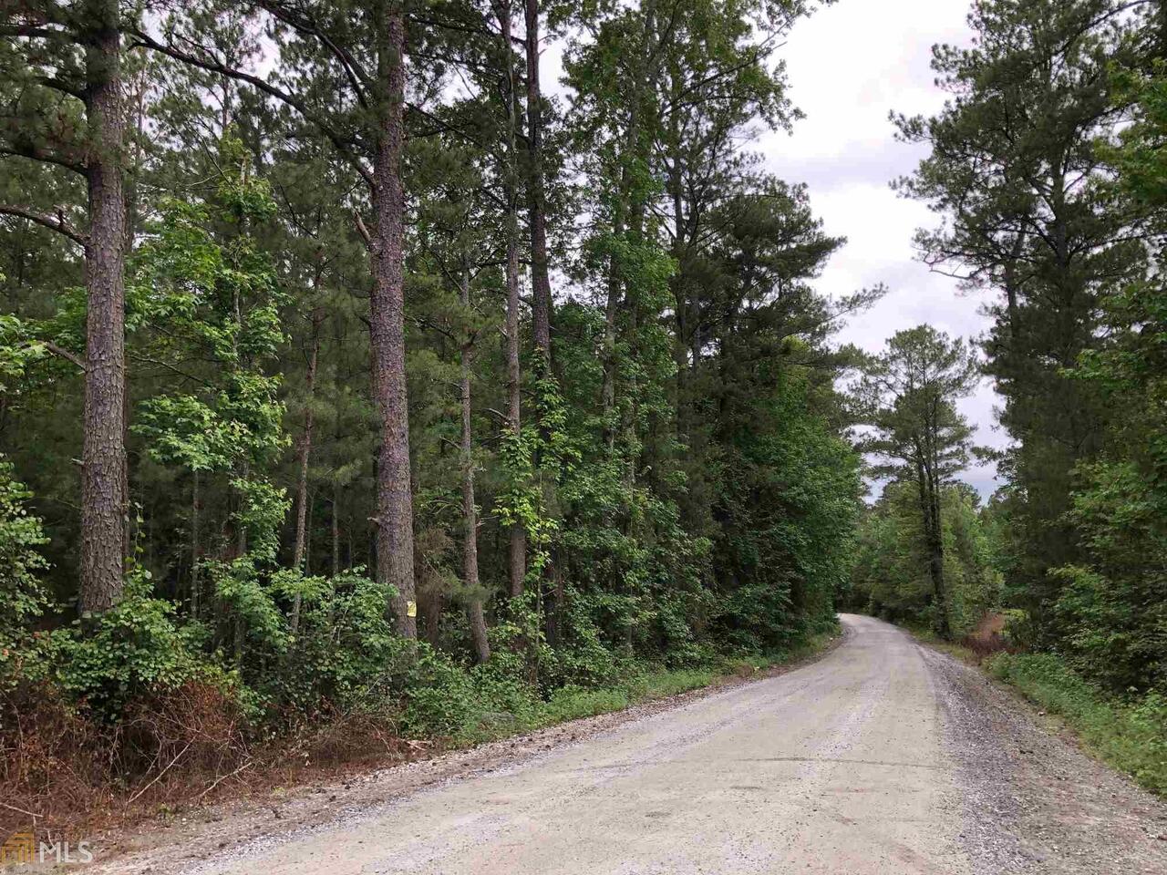 a view of a street with a trees