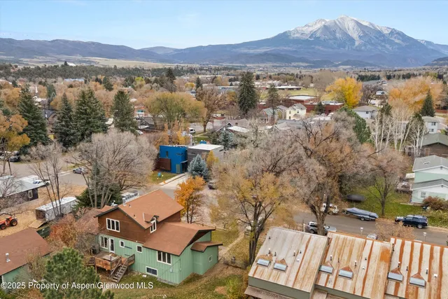 a view of city and mountain