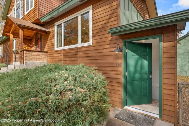 a view of a door of the house