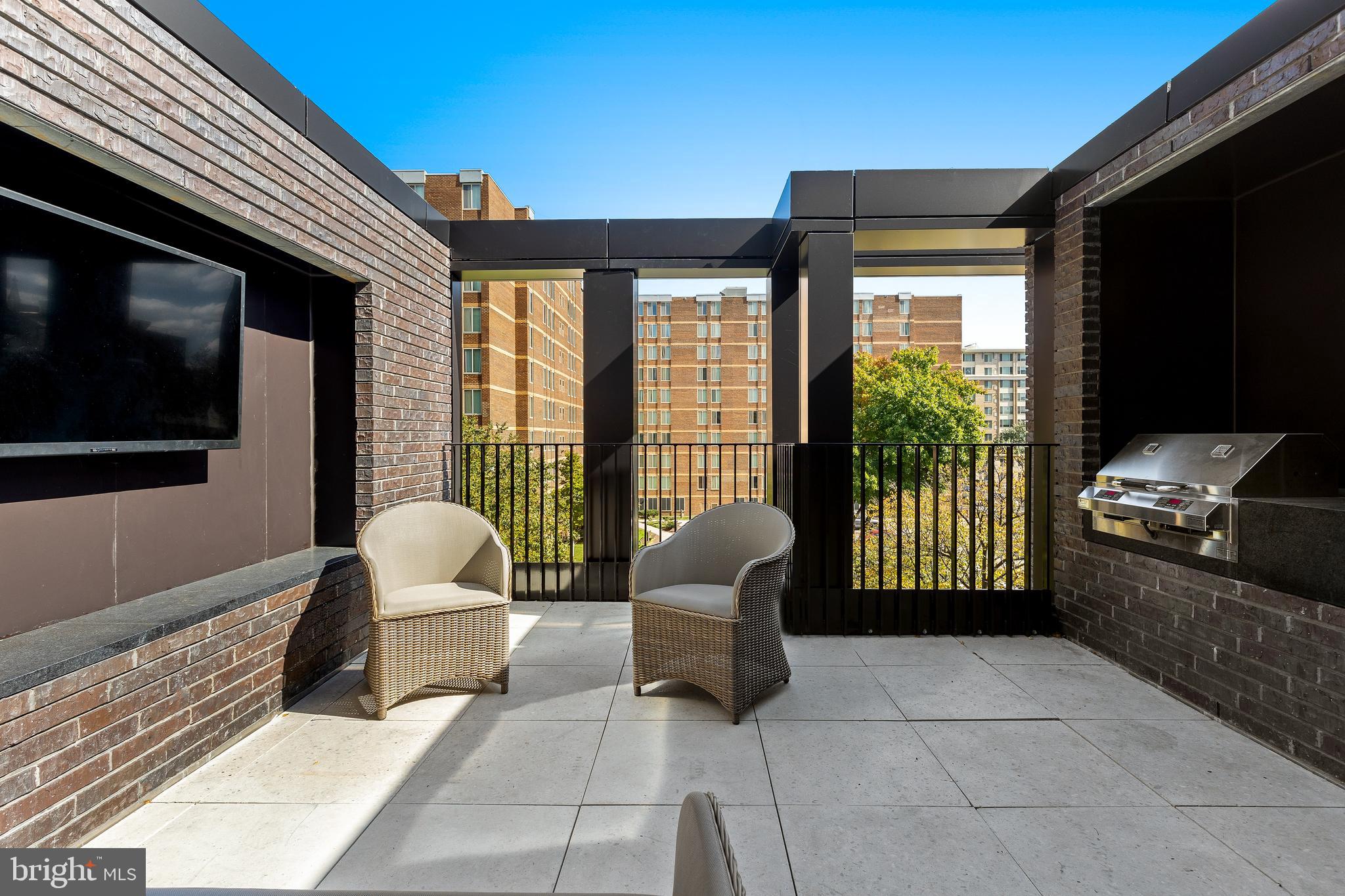 1328 8th Street Northwest Washington, DC 20001 - Photo 37 of 55 Terrace on Level 4 with grill and fire place
