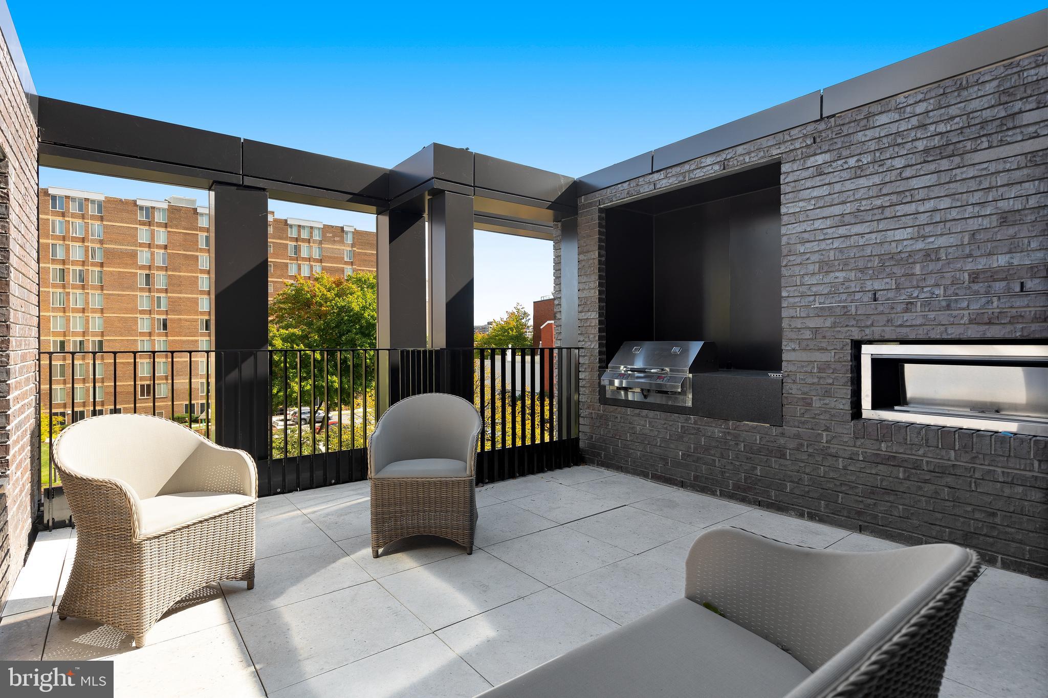 1328 8th Street Northwest Washington, DC 20001 - Photo 39 of 55 Terrace on Level 4 with grill and fire place