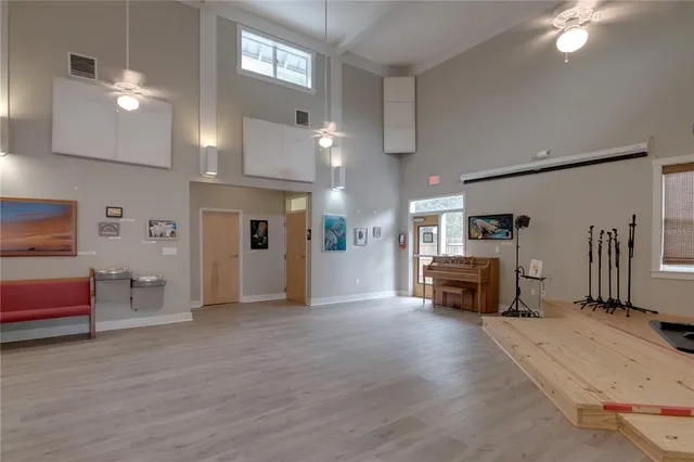 a view of livingroom with furniture and a flat screen tv