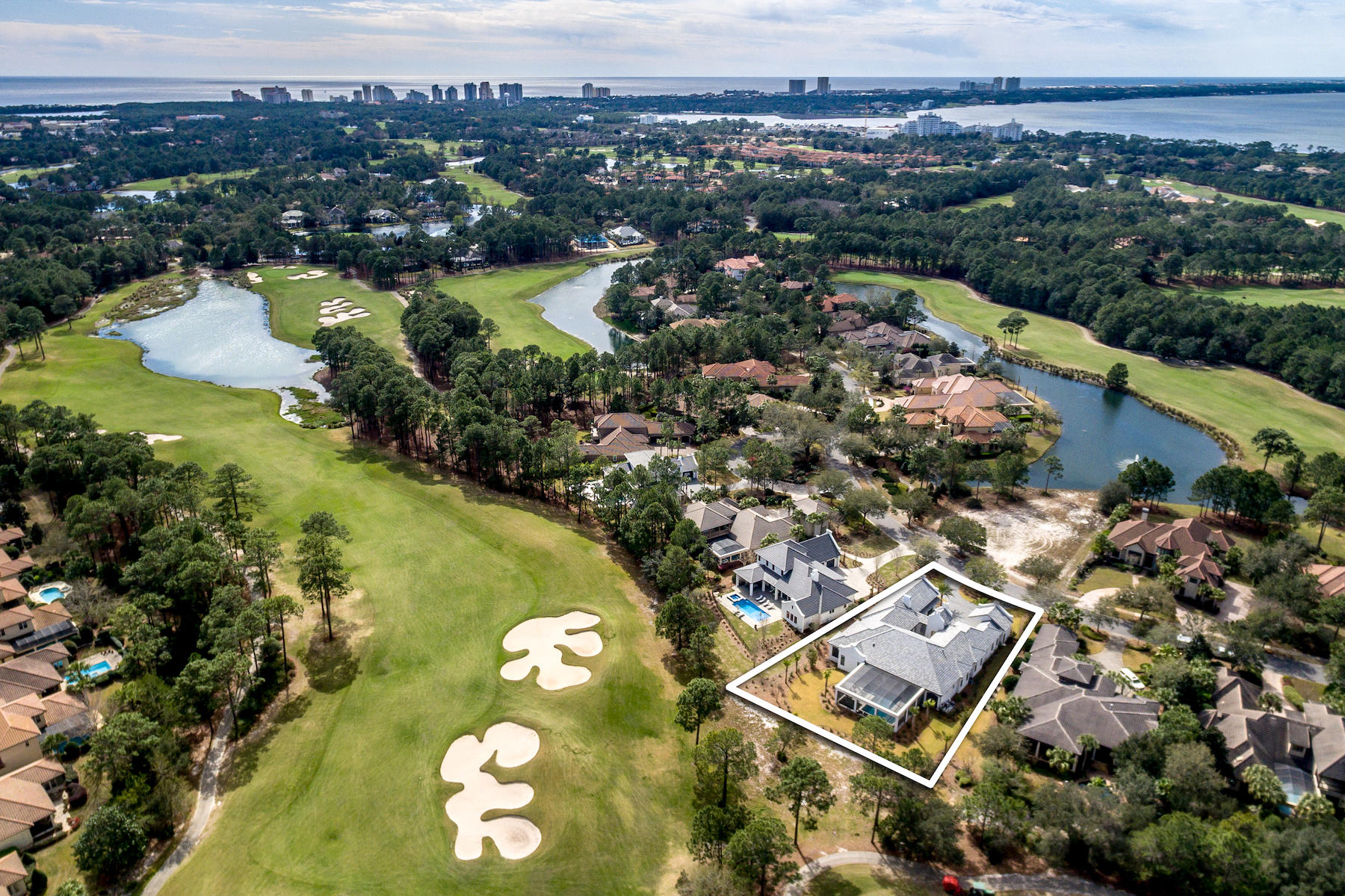 3522 Burnt Pine Lane Miramar Beach, FL 32550 - Photo 51 of 54 an aerial view of residential houses with outdoor space