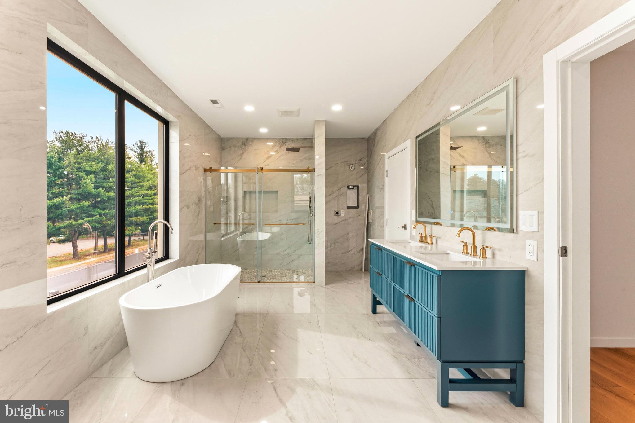 3750 Wheatsheaf Road Huntingdon Valley, PA 19006 - Photo 23 of 45 a bathroom with a double vanity sink toilet and shower