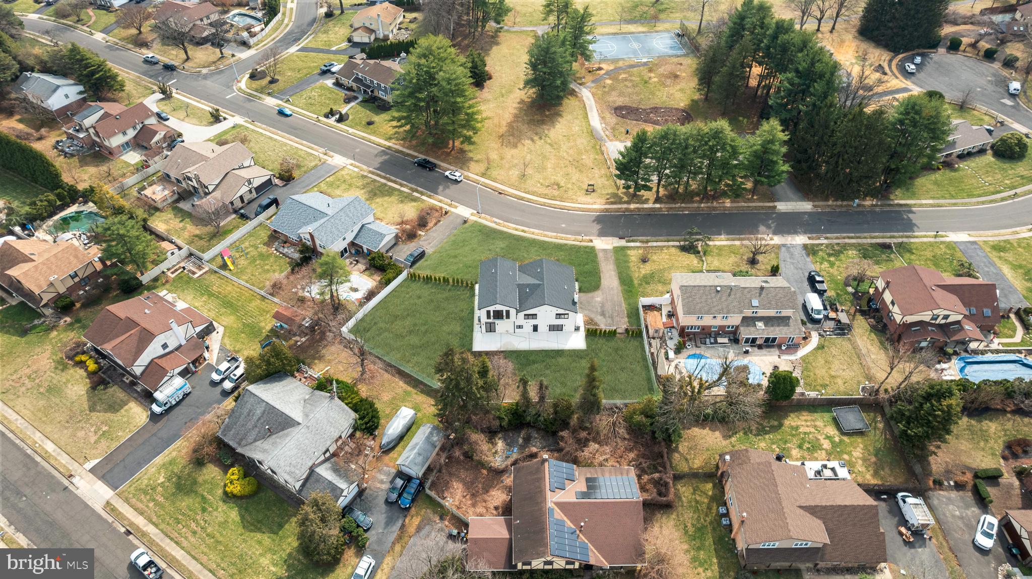 3750 Wheatsheaf Road Huntingdon Valley, PA 19006 - Photo 40 of 45 an aerial view of residential house with outdoor space and parking