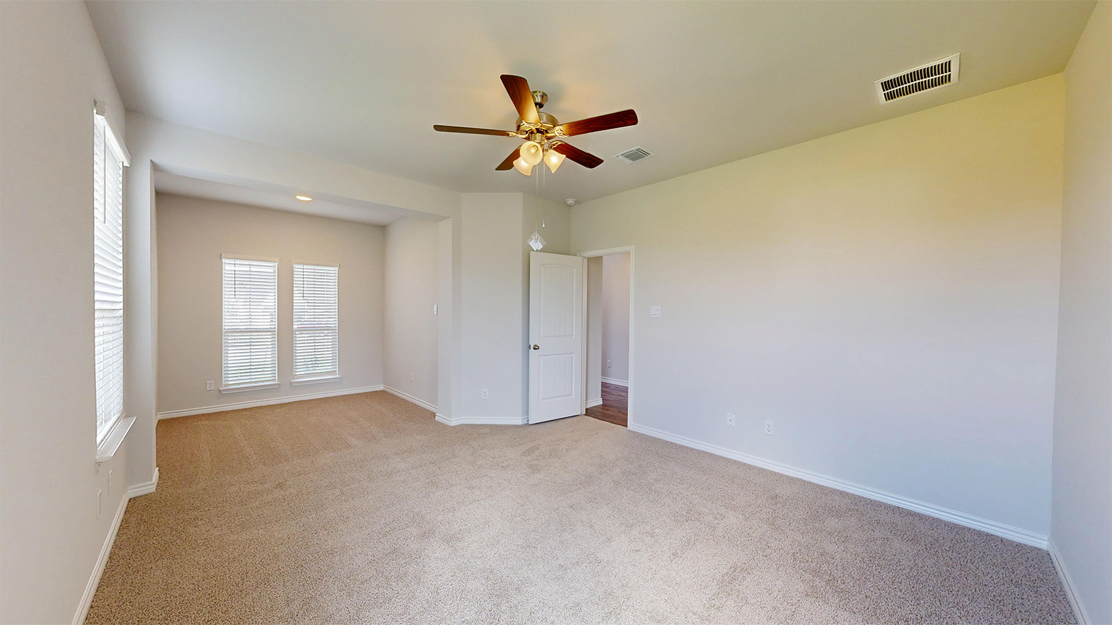 109 Megan Trail Thorndale, TX 76577 - Photo 7 of 26 Spare room featuring light colored carpet and a ceiling fan
