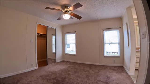 an empty room that has a window