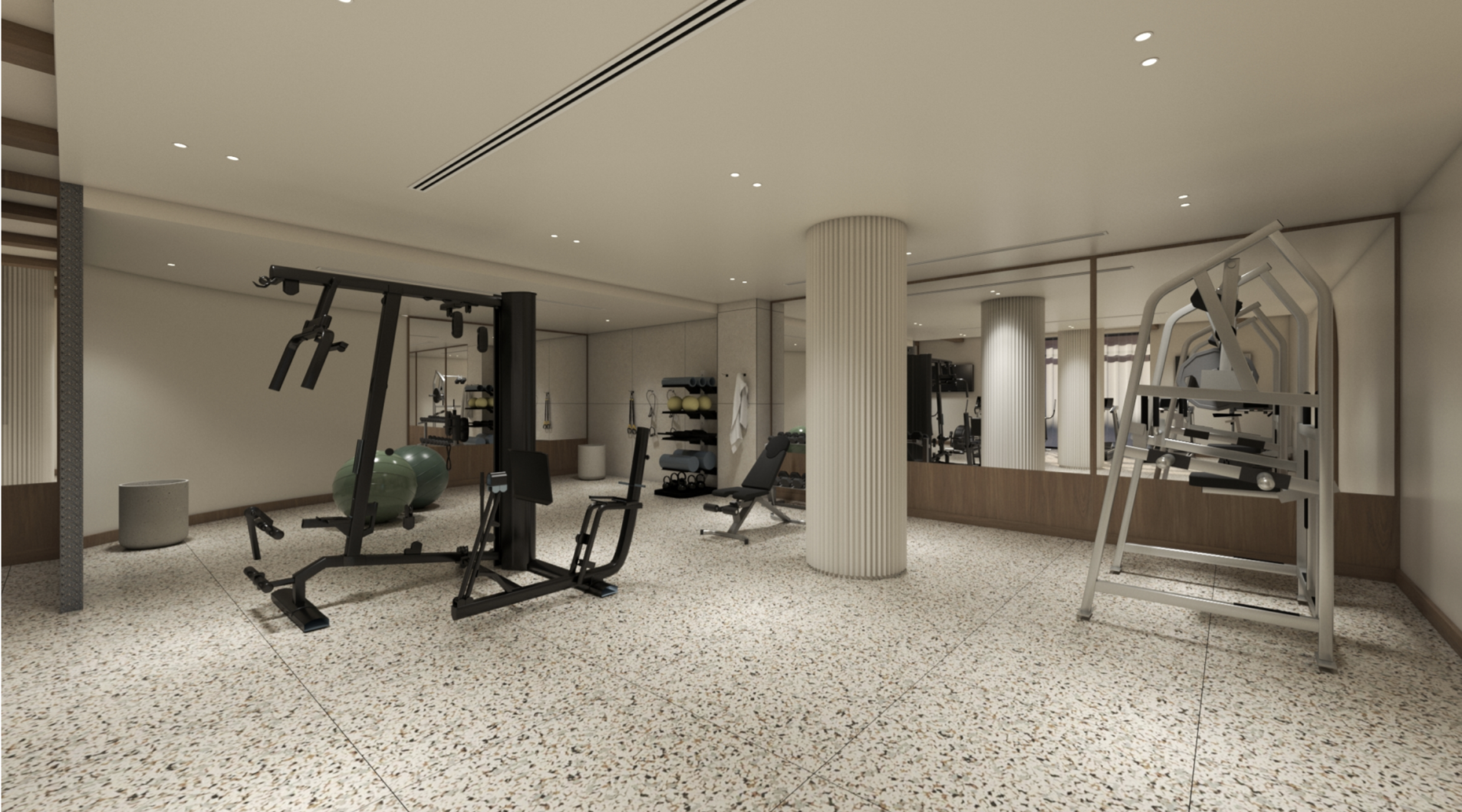 1889 Atlantic Avenue, Unit 9E Brooklyn, NY 11233 - Photo 2 of 9 a view of a room with gym equipment