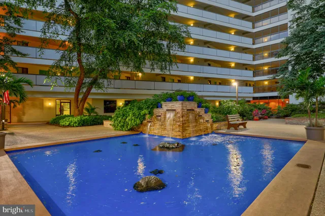 front view of a building and a yard