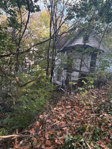 a backyard of a house with lots of green space
