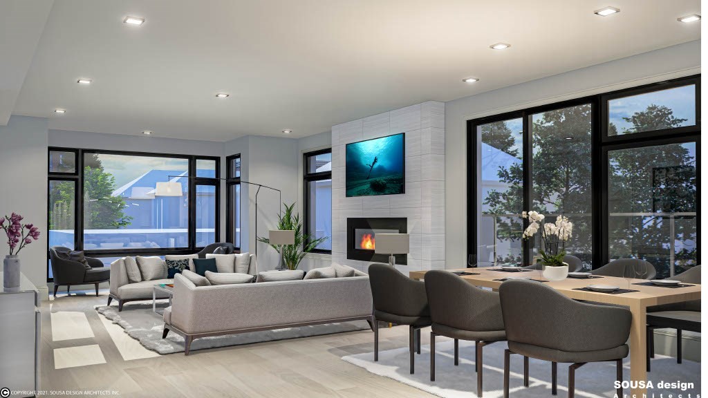 50 Stearns Road, Unit 1 Brookline, MA 02446 - Photo 2 of 7 a living room with fireplace furniture and a large window