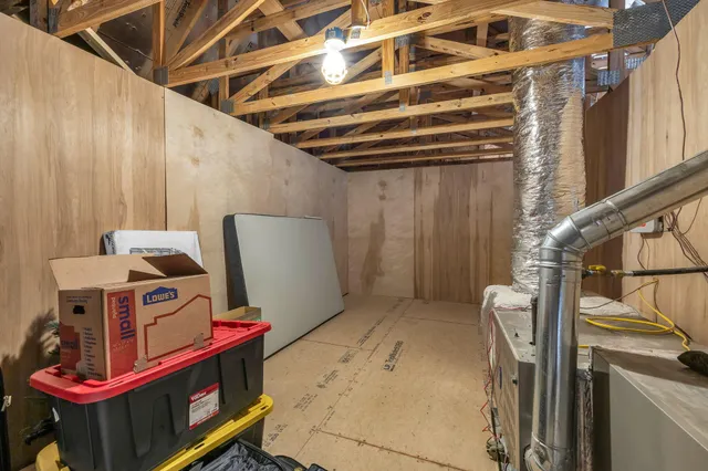 a view of storage and utility room
