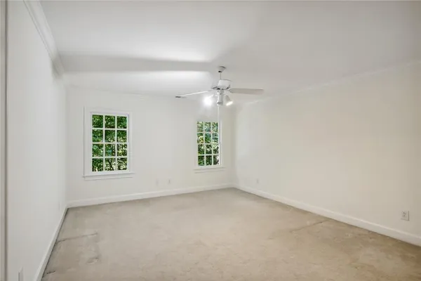 an empty room with a window