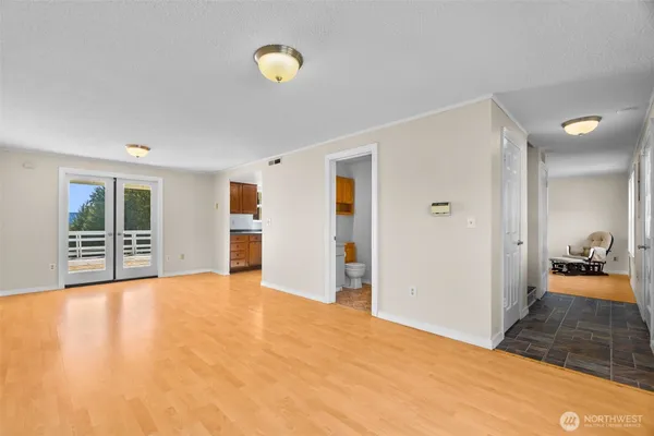 a view of a room with window