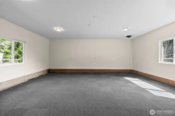 an empty room with a window
