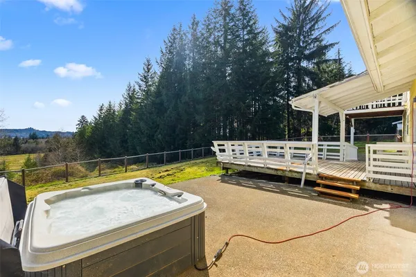 a view of a swimming pool with a lounge chairs