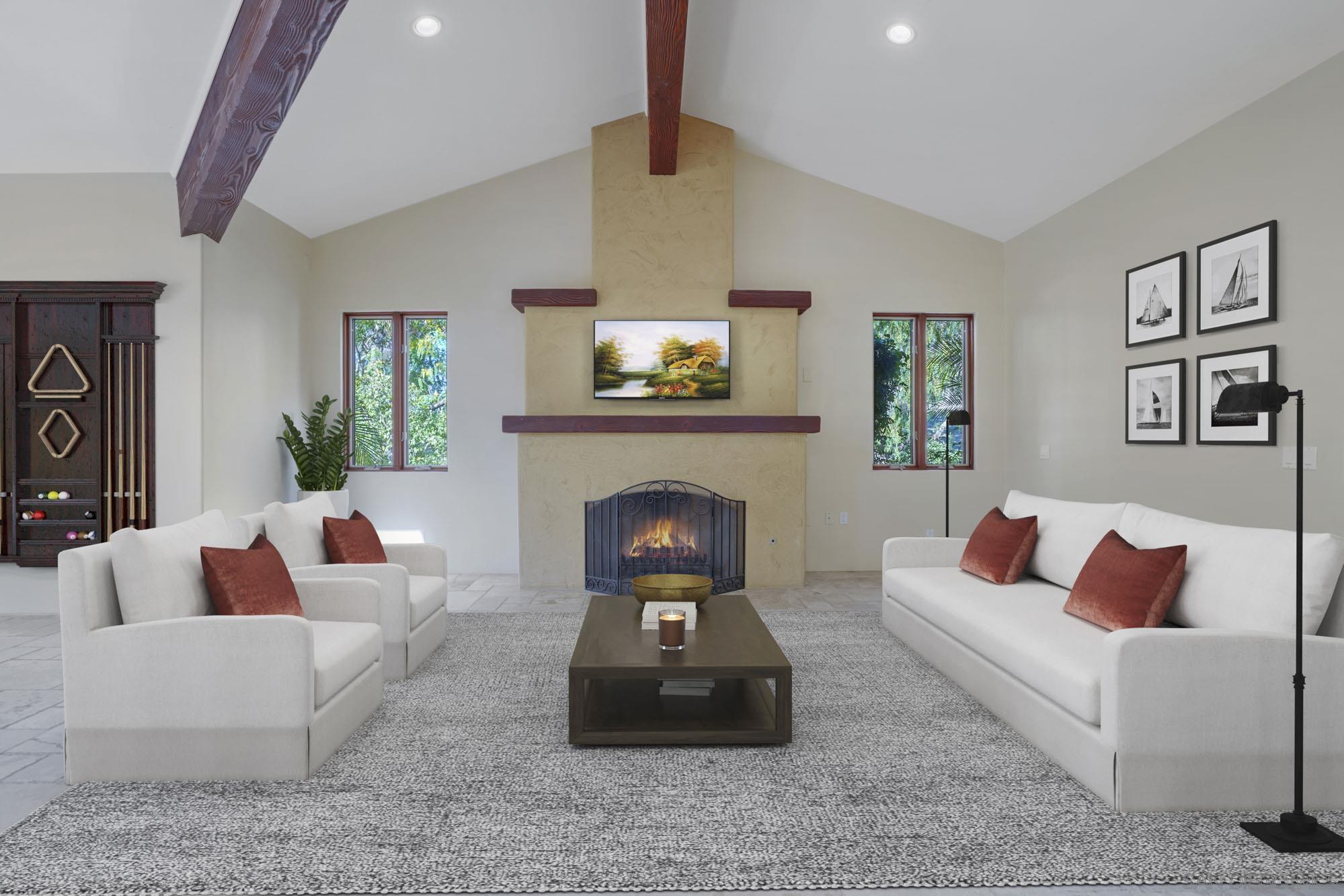 5352 Camino Jasmine Bonsall, CA 92003 - Photo 7 of 68 a living room with furniture and a fireplace