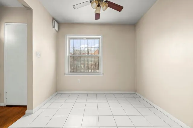 an empty room with a window