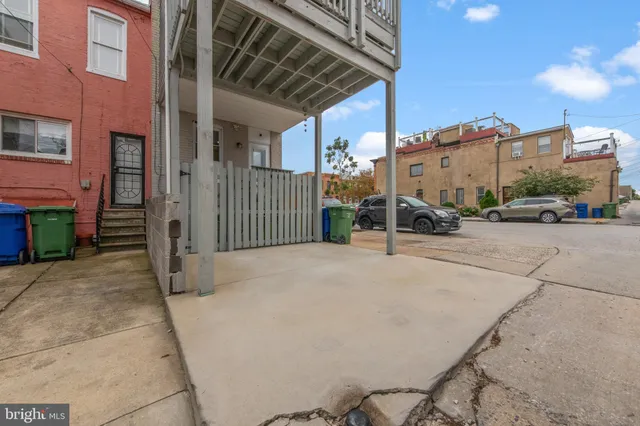 a view of a building with a street