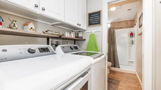 a view of a refrigerator and window
