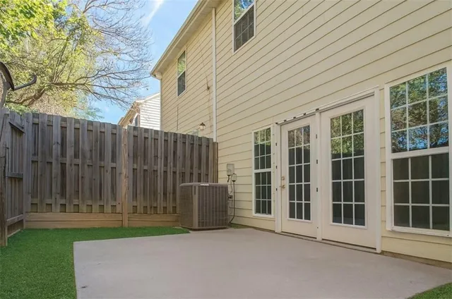 a view of a backyard with a garden