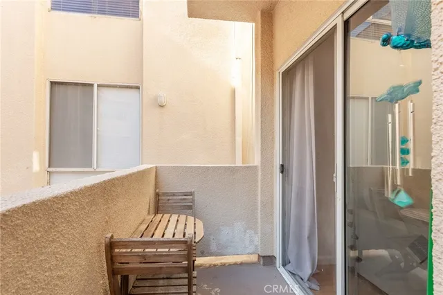 a view of front door with chair