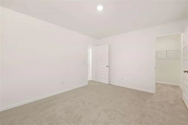 an empty room with closet