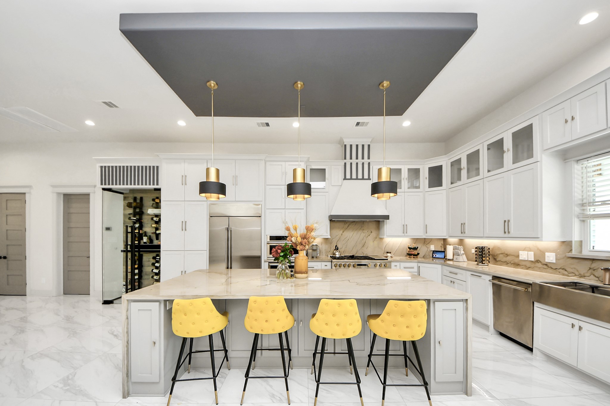 3520 Beauchamp Street Houston, TX 77009 - Photo 19 of 50 a kitchen with stainless steel appliances kitchen island granite countertop a sink and cabinets