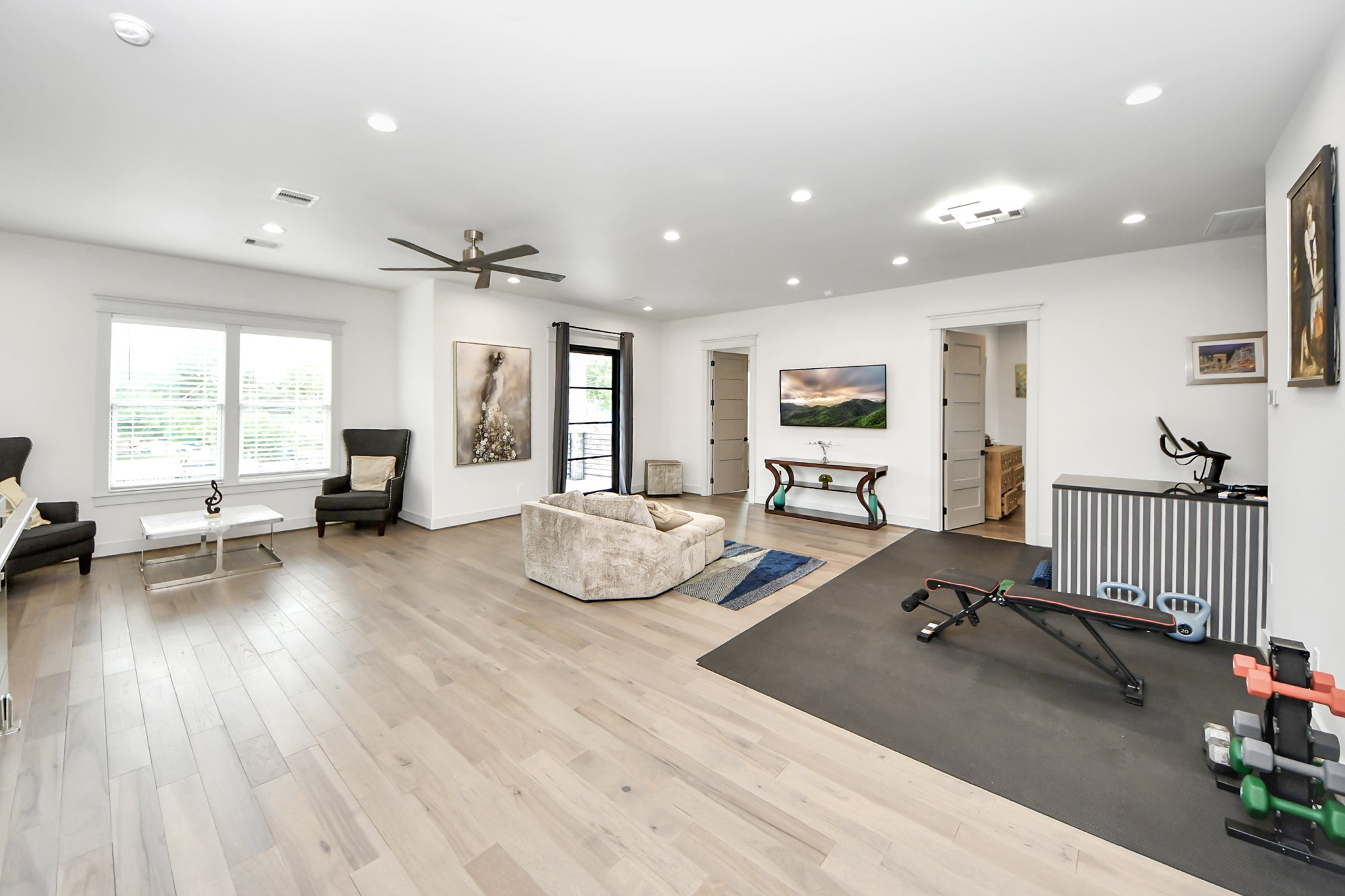 3520 Beauchamp Street Houston, TX 77009 - Photo 28 of 50 a living room with furniture and a wooden floor