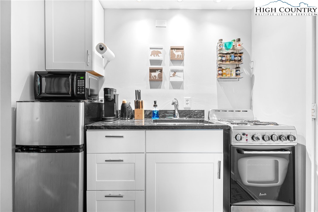 102 Hemlock Hill Road, Unit C Banner Elk, NC 28604 - Photo 8 of 22 a kitchen with a refrigerator sink stove and microwave