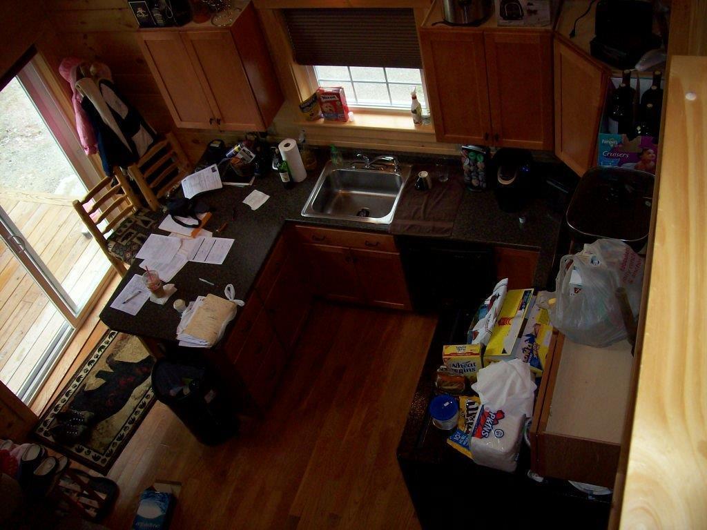 62 Troutdale Road West Forks, ME 04985 - Photo 5 of 33 Kitchen as viewed from 2nd floor
