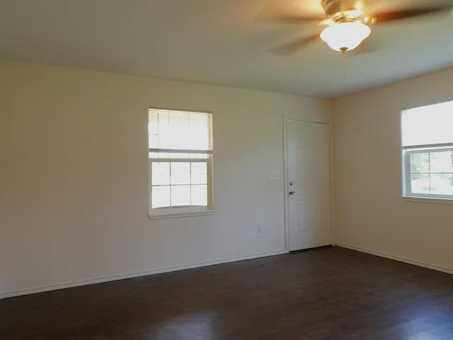 an empty room with a window