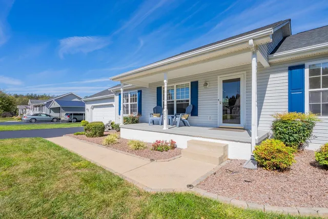 a view of a house with a patio