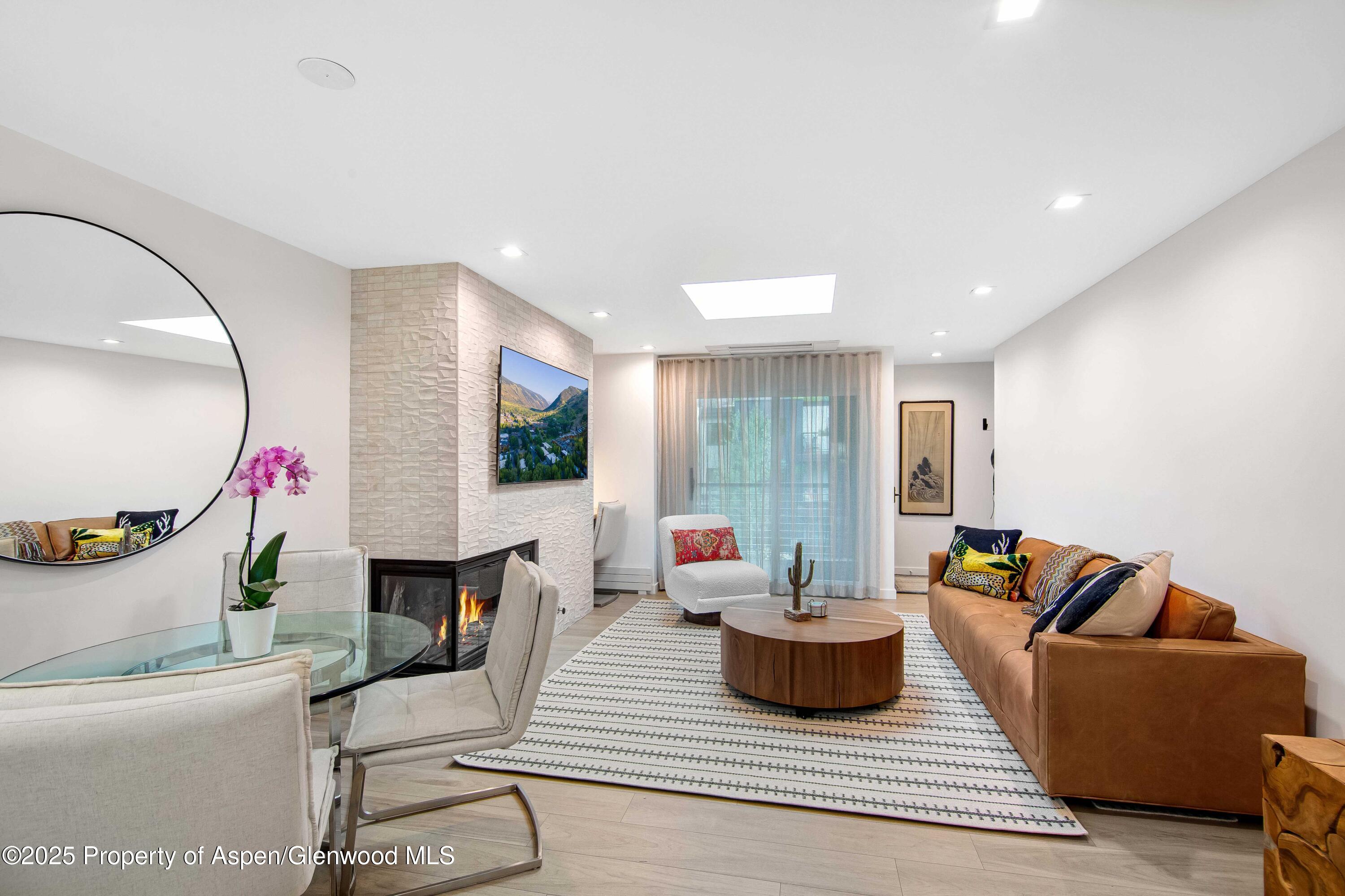 100 East Dean Street, Unit 3B Aspen, CO 81611 - Photo 5 of 16 a living room with furniture and a potted plant
