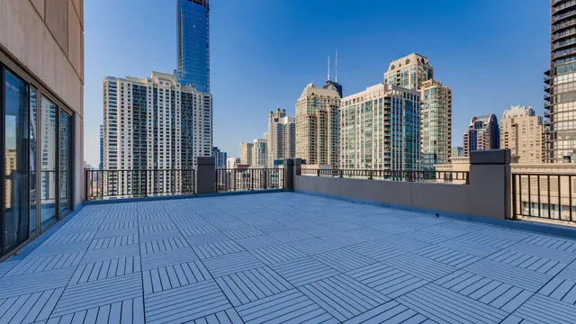 a view of balcony with city view
