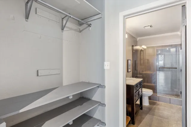 a view of storage and utility room