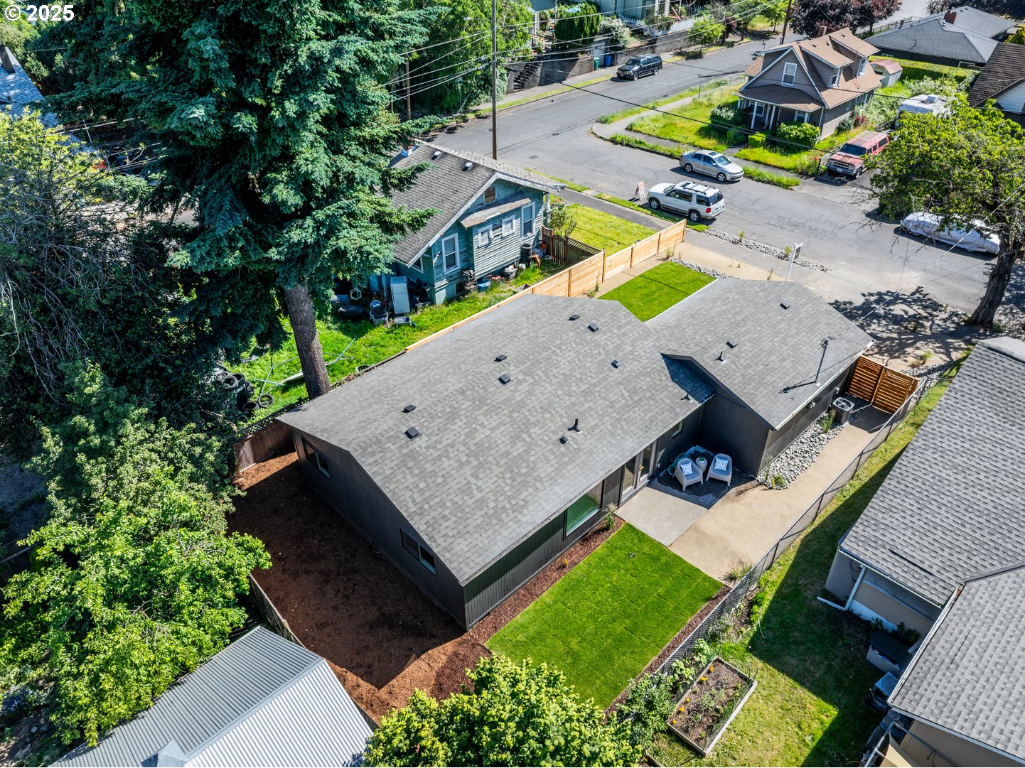 7235 Northeast 9th Avenue Portland, OR 97211 - Photo 21 of 22 an aerial view of a house with garden space and street view