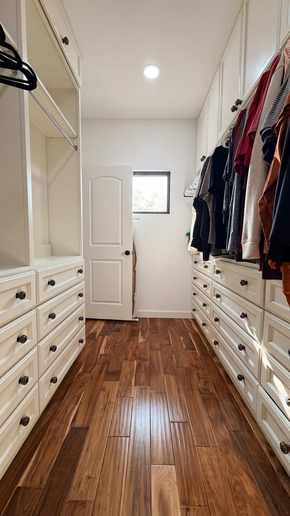 19005 White Rim Trail Jonestown, TX 78645 - Photo 22 of 39 Gleaming hardwood floors and extensive custom built-in drawers define this functional walk-in closet.
