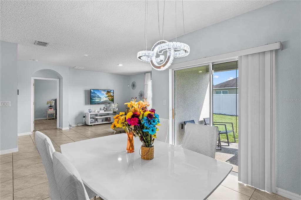 1833 Bluepoint Street St. Cloud, FL 34771 - Photo 29 of 46 a view of a dining room with furniture and chandelier