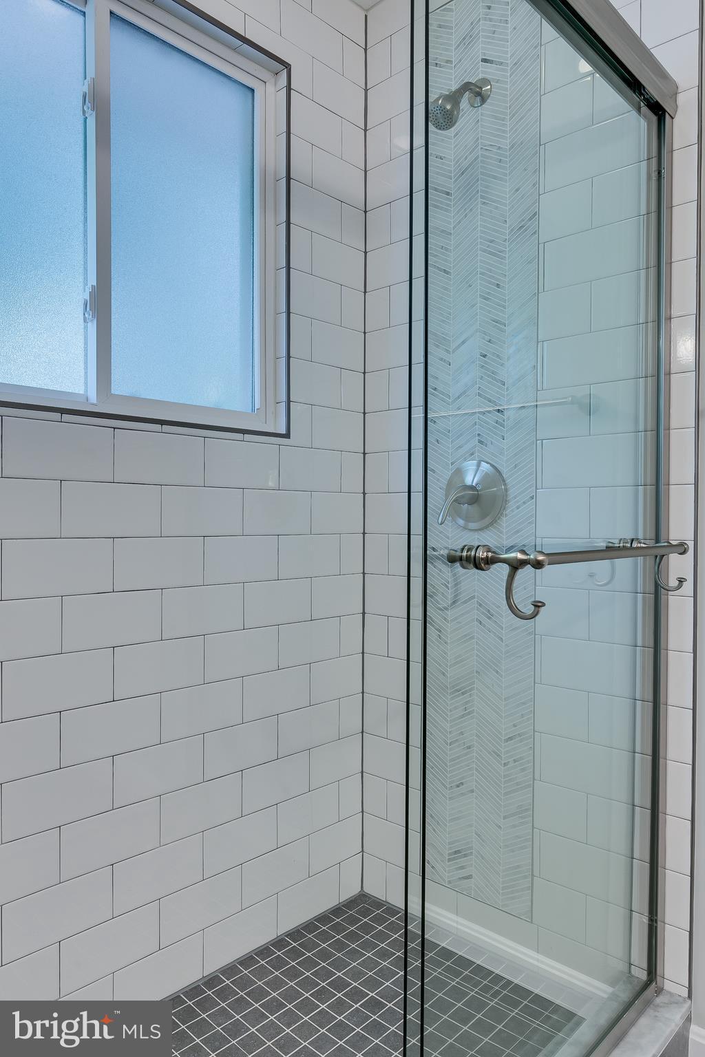 8601 Cromwell Drive Springfield, VA 22151 - Photo 13 of 20 Renovated Master Shower w/ Subway Tile