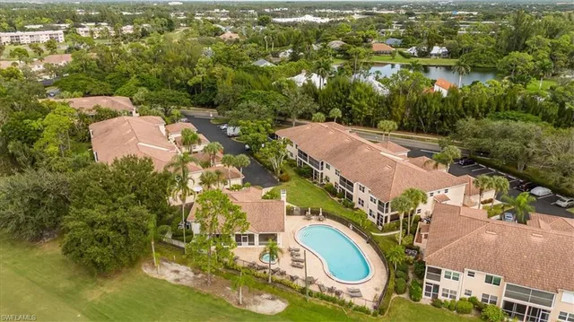 a view of a lake with a city