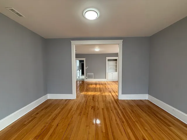 wooden floor in a room