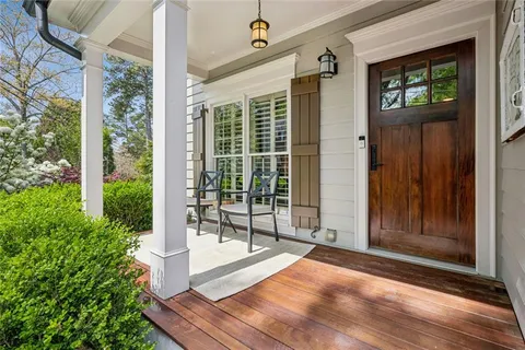 a view of front door and porch